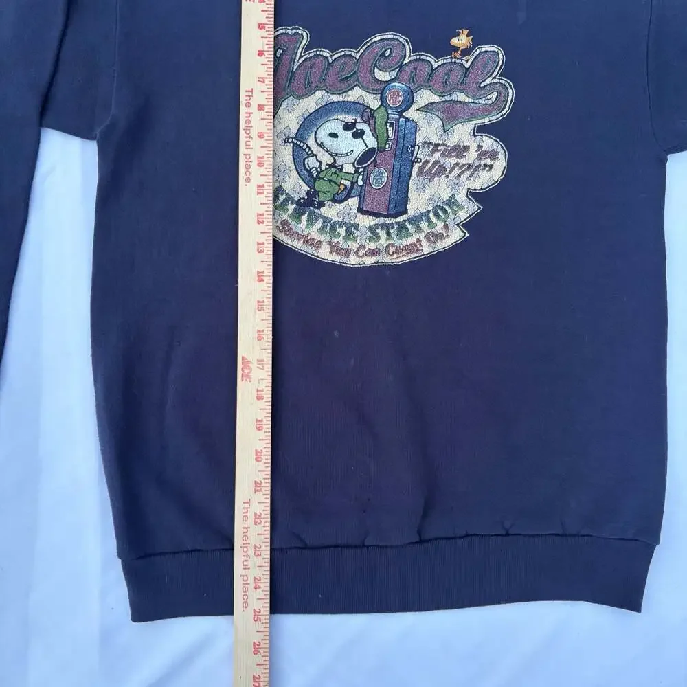 Vintage Joe Cool Snoopy Service Station Graphic Sweatshirt Made in USA